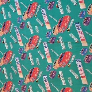 VINTAGE 90s Nascar Daytona Car Racing Flat Sheet